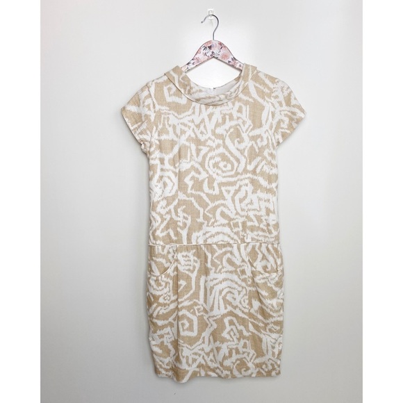 PENDLETON Tan & Ivory Drop Waist Sheath Dress! 4 - Picture 1 of 9